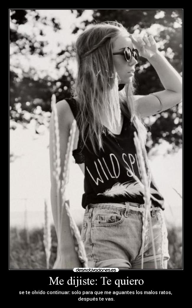 Me dijiste: Te quiero - 