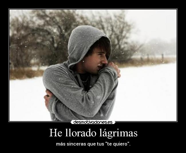 He llorado lágrimas -