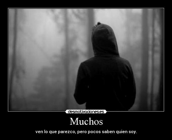 Muchos - ven lo que parezco, pero pocos saben quien soy.