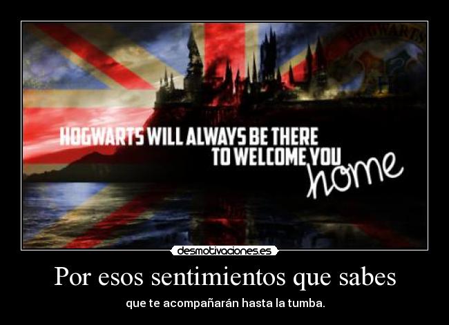 Por esos sentimientos que sabes - que te acompañarán hasta la tumba.