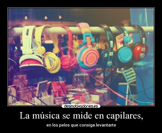 La música se mide en capilares, - en los pelos que consiga levantarte