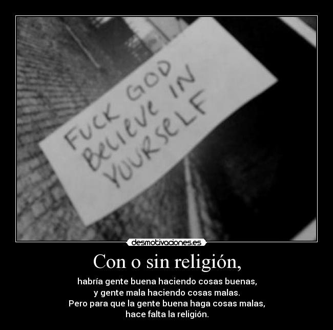 Con o sin religión, - 