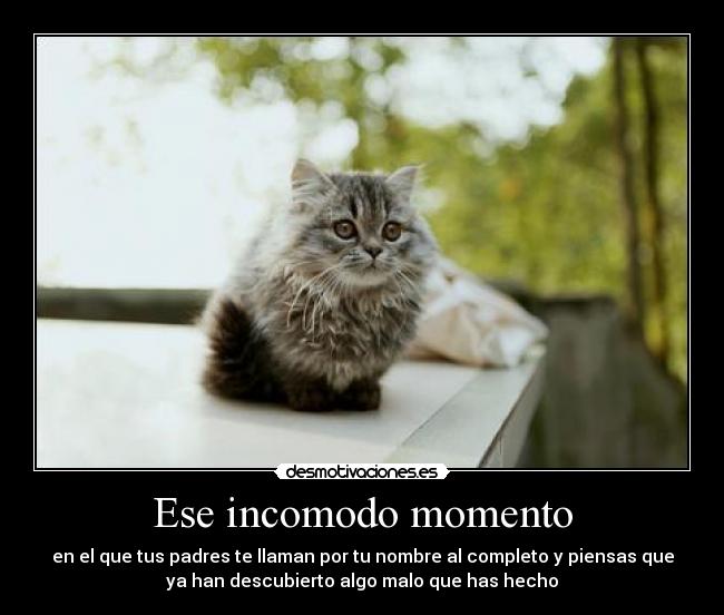 Ese incomodo momento -