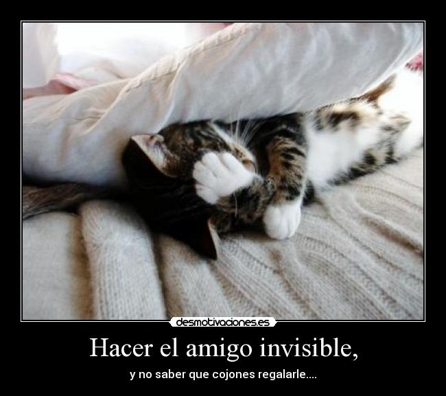 Hacer el amigo invisible, - y no saber que cojones regalarle....