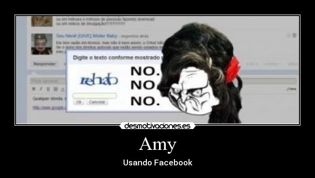 Amy - Usando Facebook