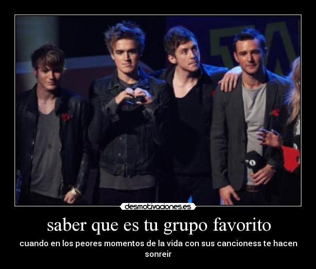 saber que es tu grupo favorito -