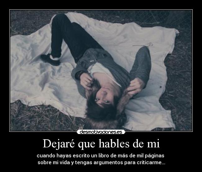 Dejaré que hables de mi - 