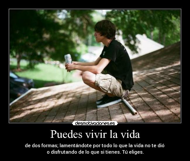 Puedes vivir la vida -