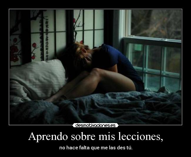 Aprendo sobre mis lecciones, - 