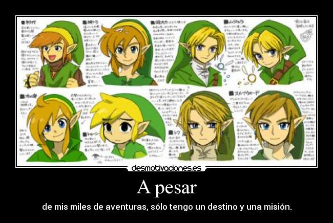 carteles links thelegendofzelda pesar desmotivaciones