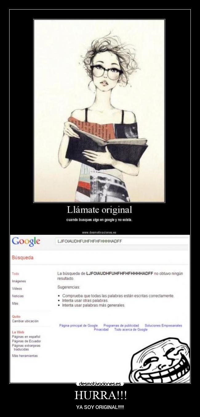 HURRA!!! - YA SOY ORIGINAL!!!!!