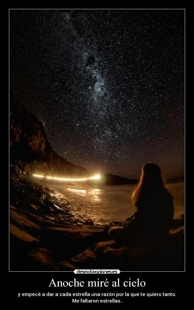 Anoche miré al cielo -