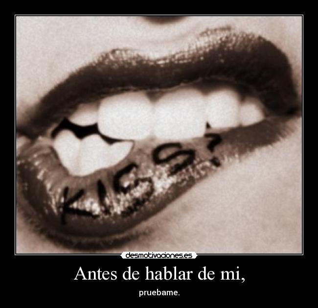 Antes de hablar de mi, - 