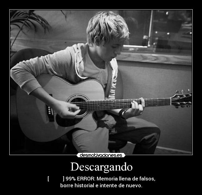 Descargando - [ ██████████] 99% ERROR: Memoria llena de falsos,
borre historial e intente de nuevo.