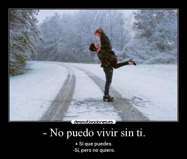 - No puedo vivir sin ti. -