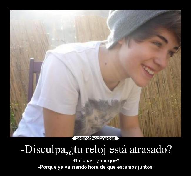 carteles andreux amor reloj juntos desmotivaciones
