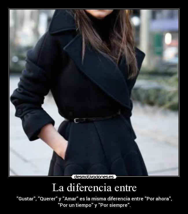 La diferencia entre -