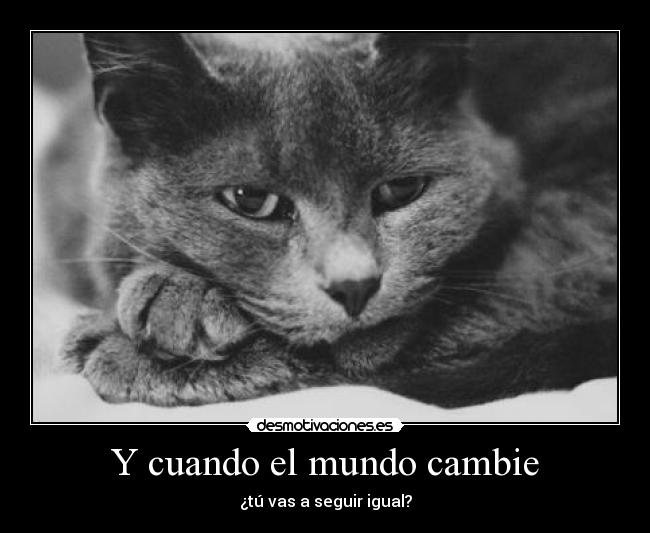 Y cuando el mundo cambie -