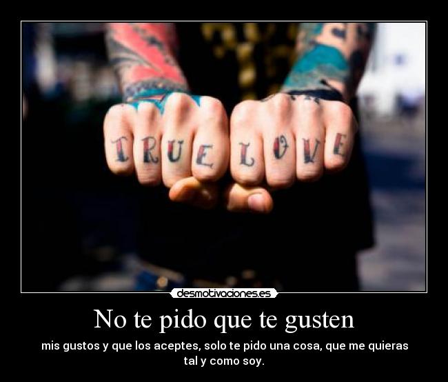 No te pido que te gusten - 