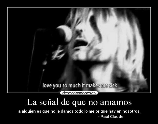 La señal de que no amamos -
