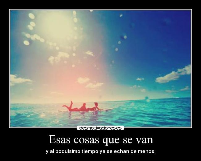 Esas cosas que se van -