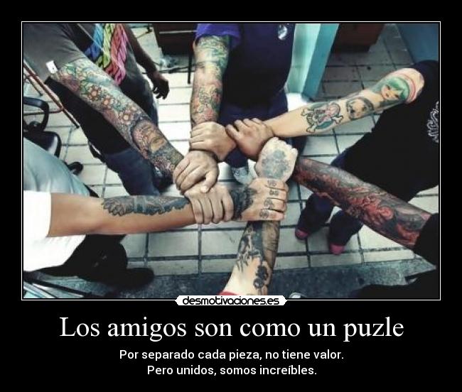 Los amigos son como un puzle -