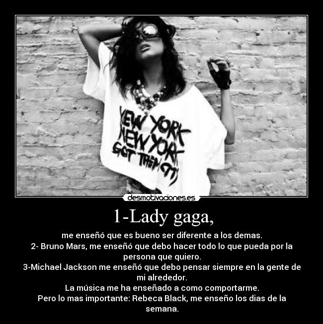 1-Lady gaga, -