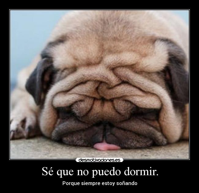 Sé que no puedo dormir. - 