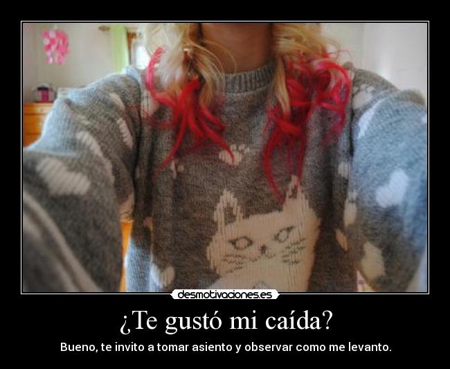 ¿Te gustó mi caída? -