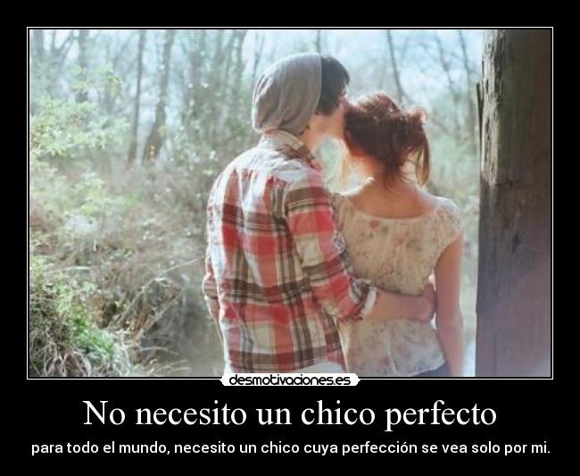 No necesito un chico perfecto -
