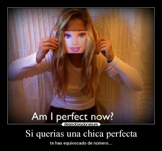 Si querias una chica perfecta -