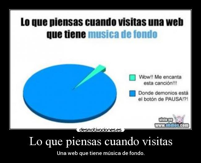carteles que piensas cuando visitas una web que tiene musica fondo desmotivaciones