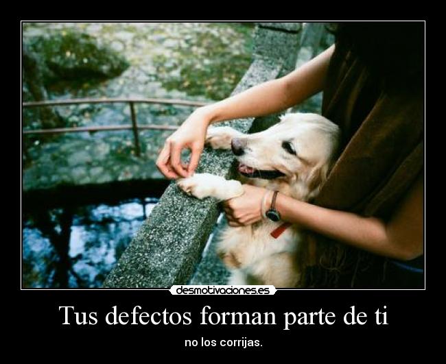Tus defectos forman parte de ti -