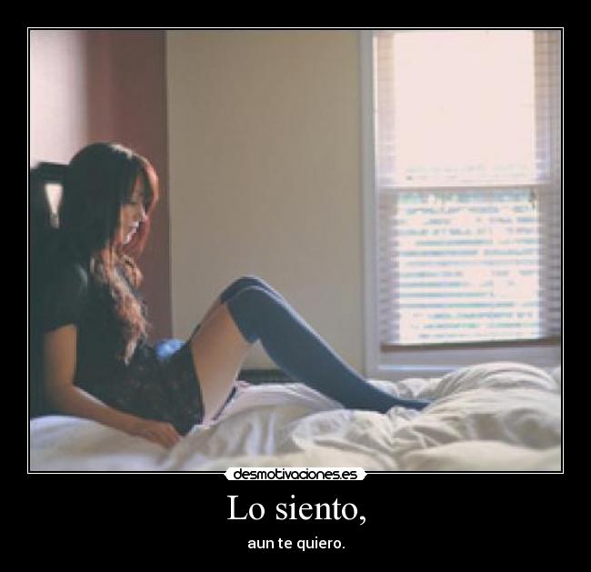 Lo siento, - 