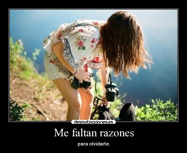 Me faltan razones - para olvidarte.