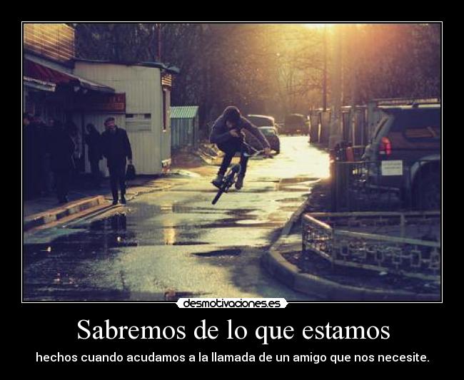 Sabremos de lo que estamos -