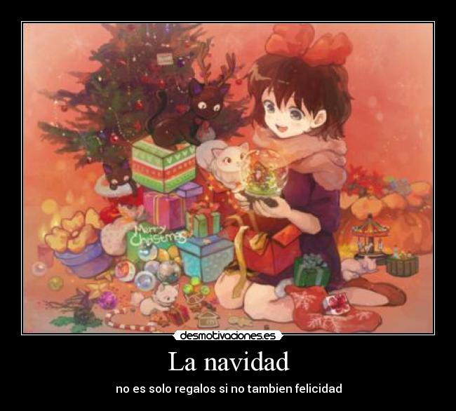 carteles navidad feliznavidad animegirl desmotivaciones