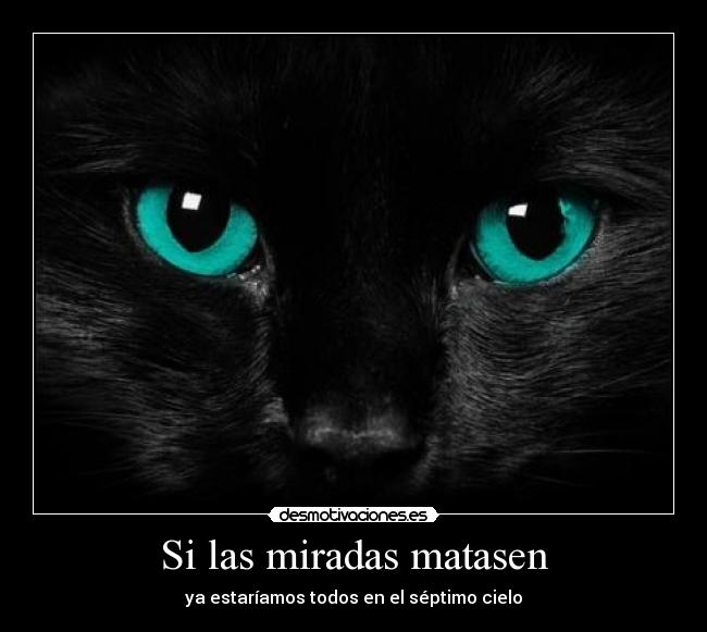 Si las miradas matasen - ya estaríamos todos en el séptimo cielo