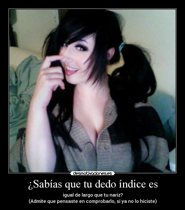 ¿Sabías que tu dedo índice es -