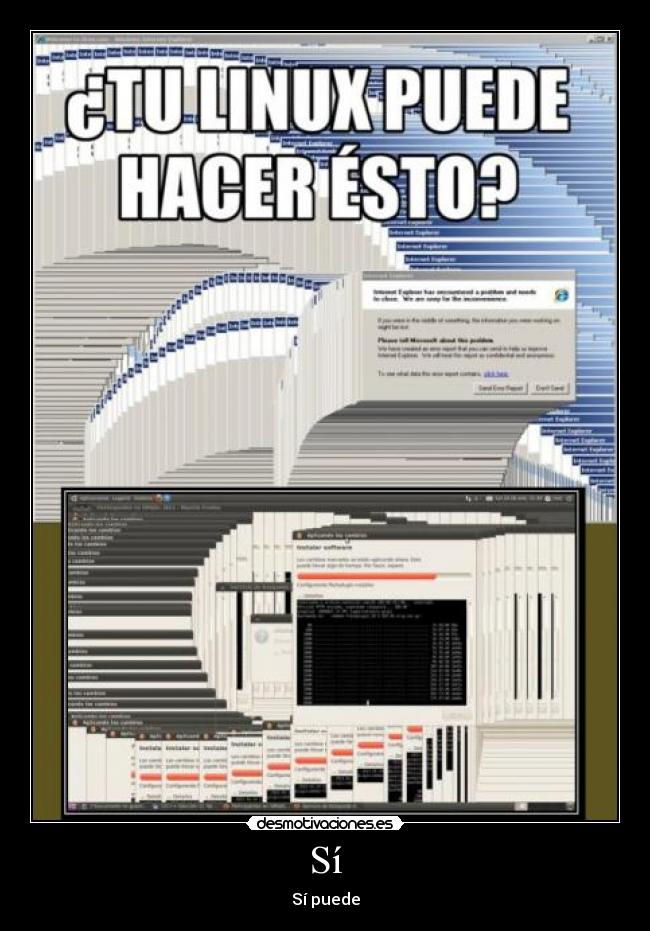 carteles linux windows desmotivaciones