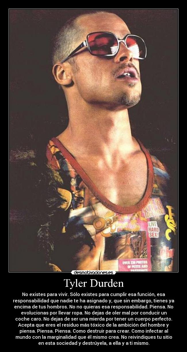 carteles tyler durden desmotivaciones