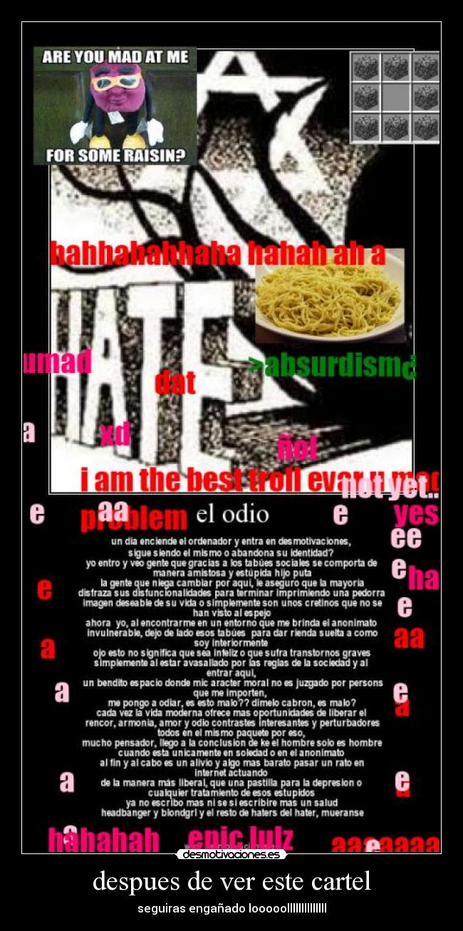 despues de ver este cartel - 