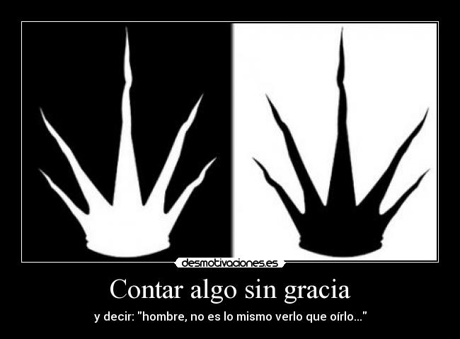 Contar algo sin gracia -