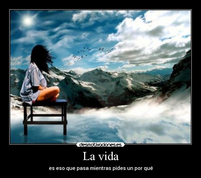 La vida - es eso que pasa mientras pides un por qué