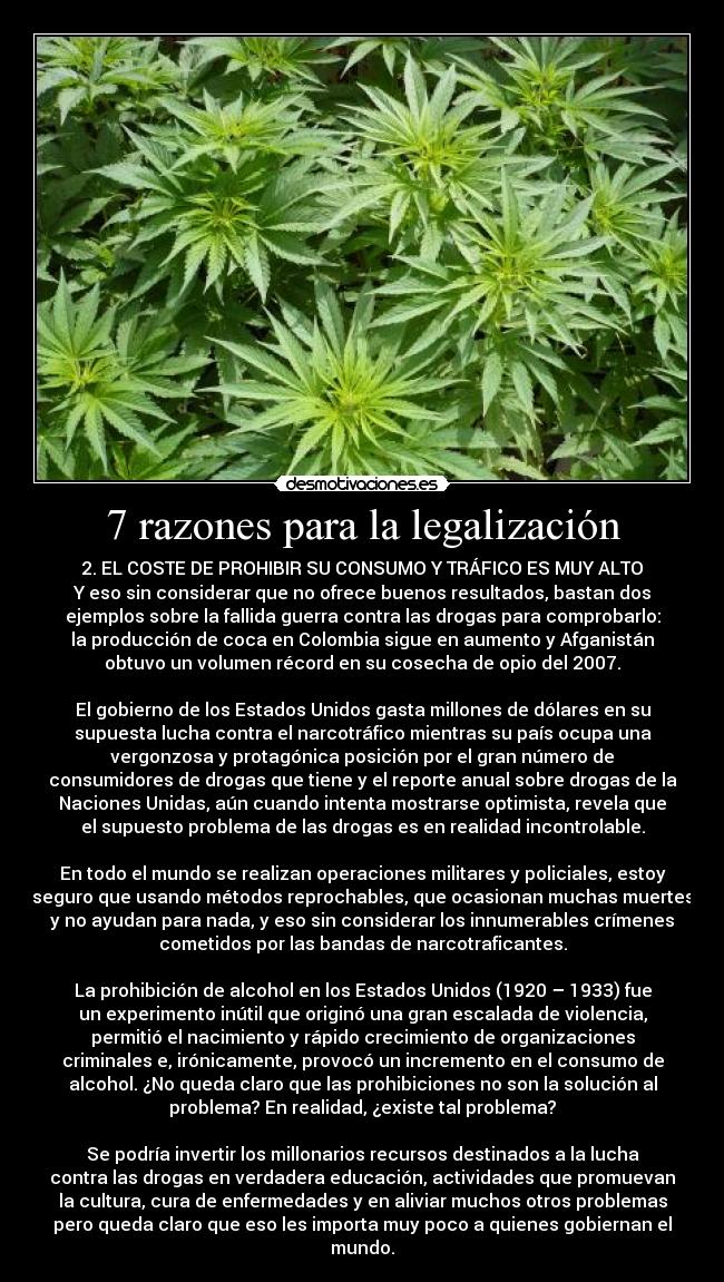7 razones para la legalización - 