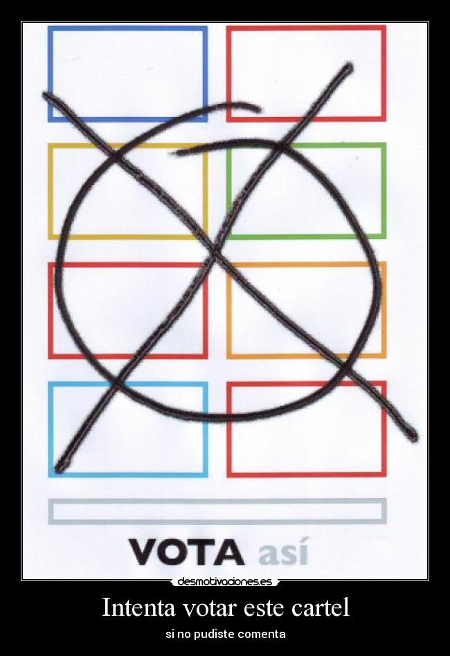 Intenta votar este cartel -