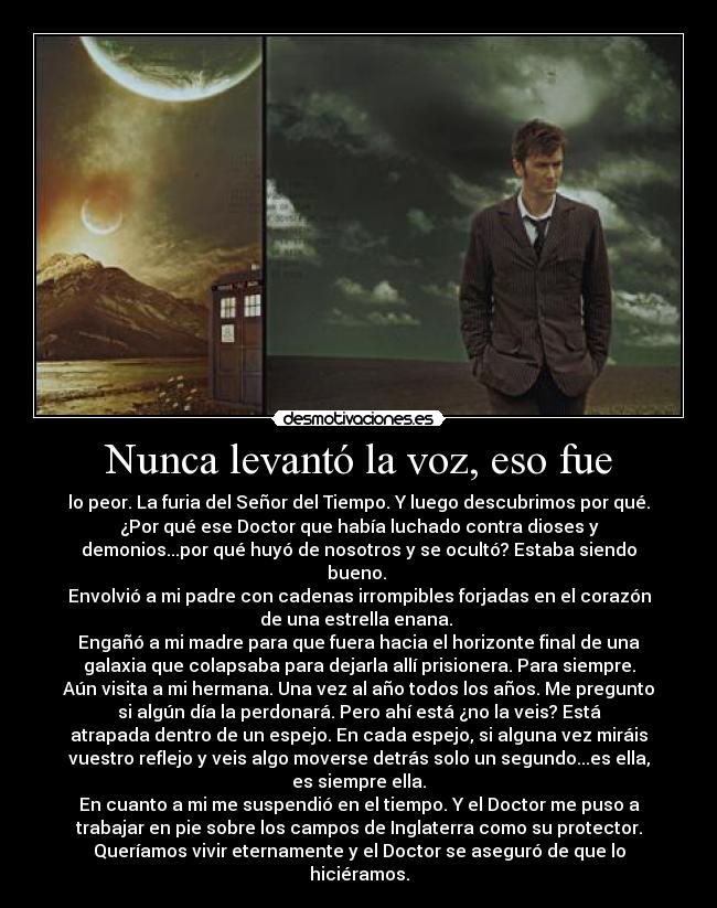 carteles doctor who david tennant furia del senor del tiempo desmotivaciones
