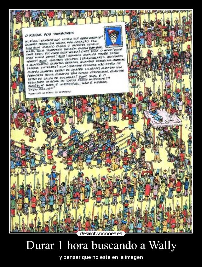 Durar 1 hora buscando a Wally - y pensar que no esta en la imagen