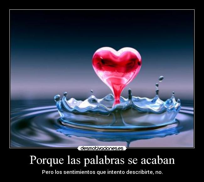 Porque las palabras se acaban - 