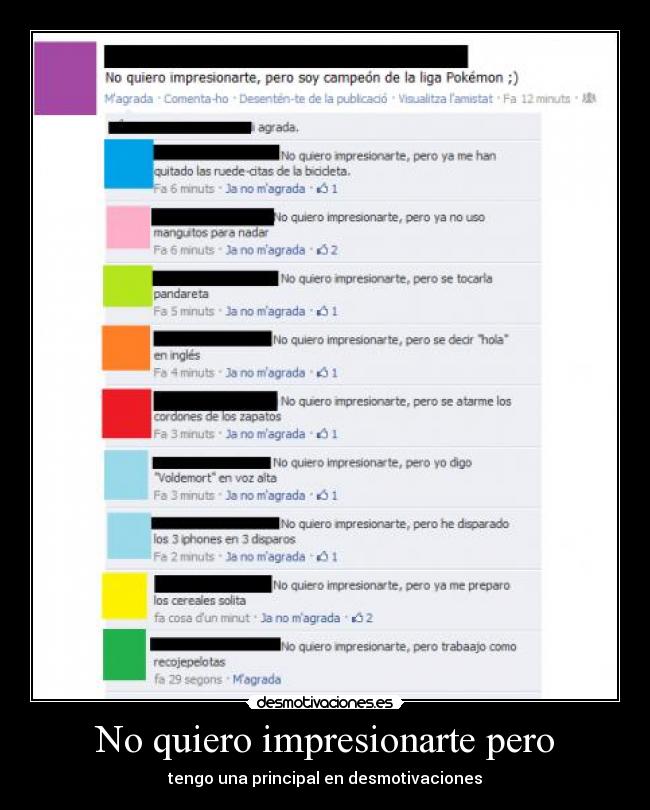 No quiero impresionarte pero - 